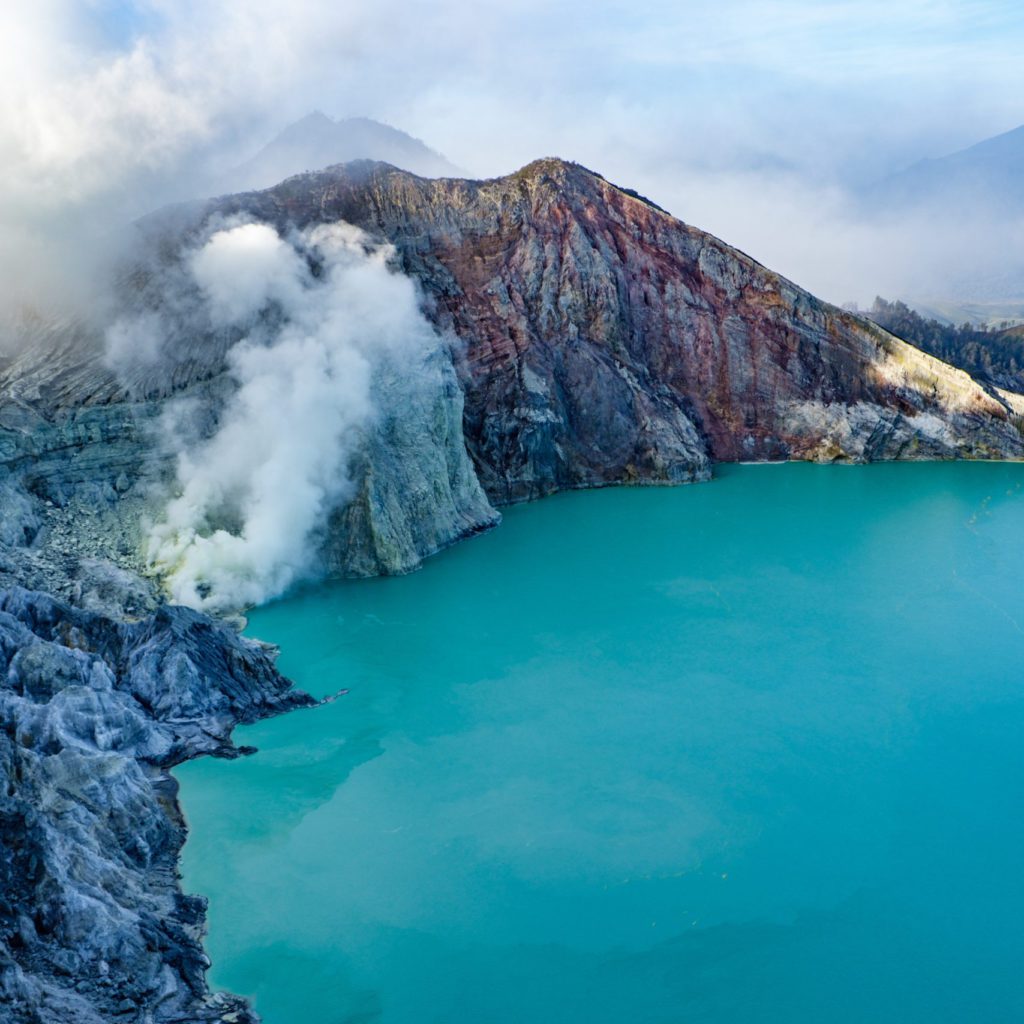 Kawah Ijen showing off its colours